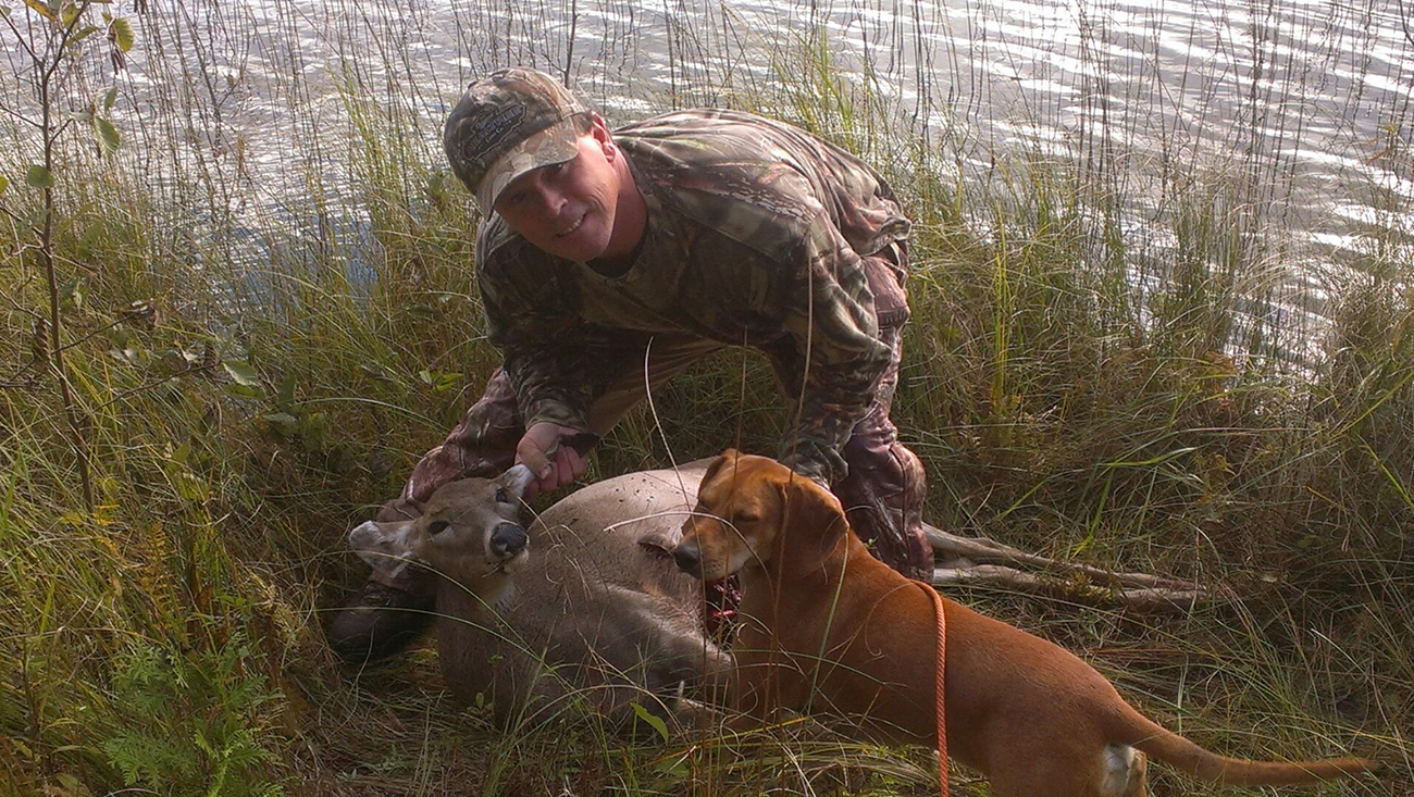 Stan certified tracking dog, tracked this deer in Grand Traverse County